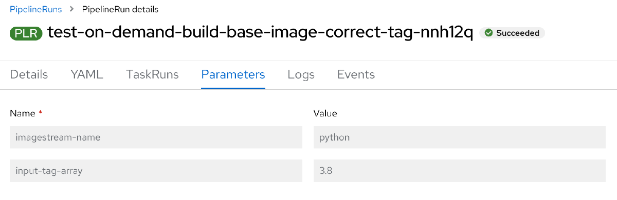 On-demand PipelineRun