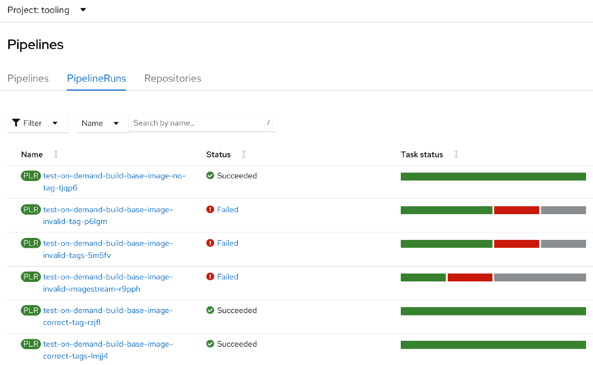 Script to run on-demand pipeline tests